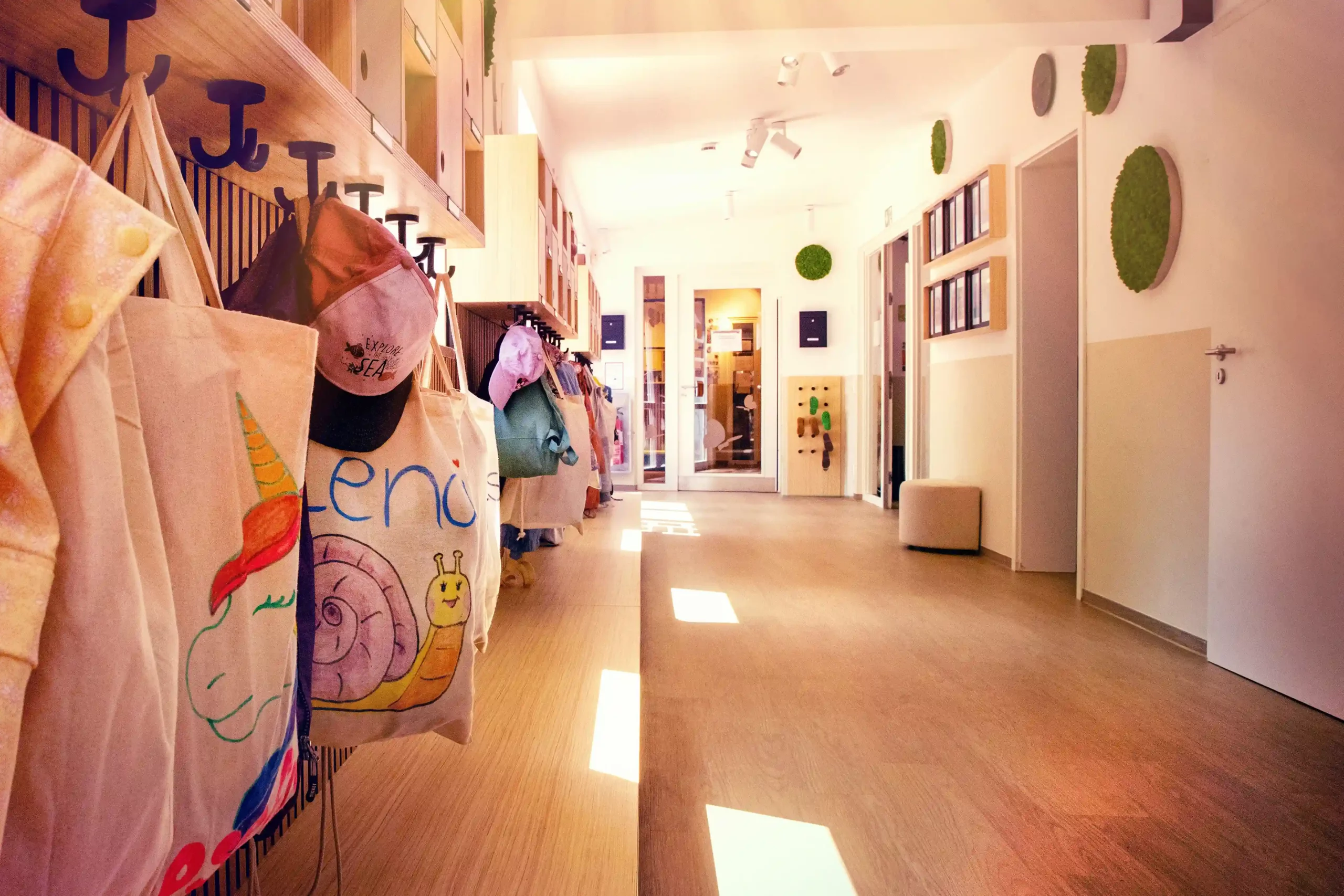 Kindergarten München Flur cocon Kindertagesstätte